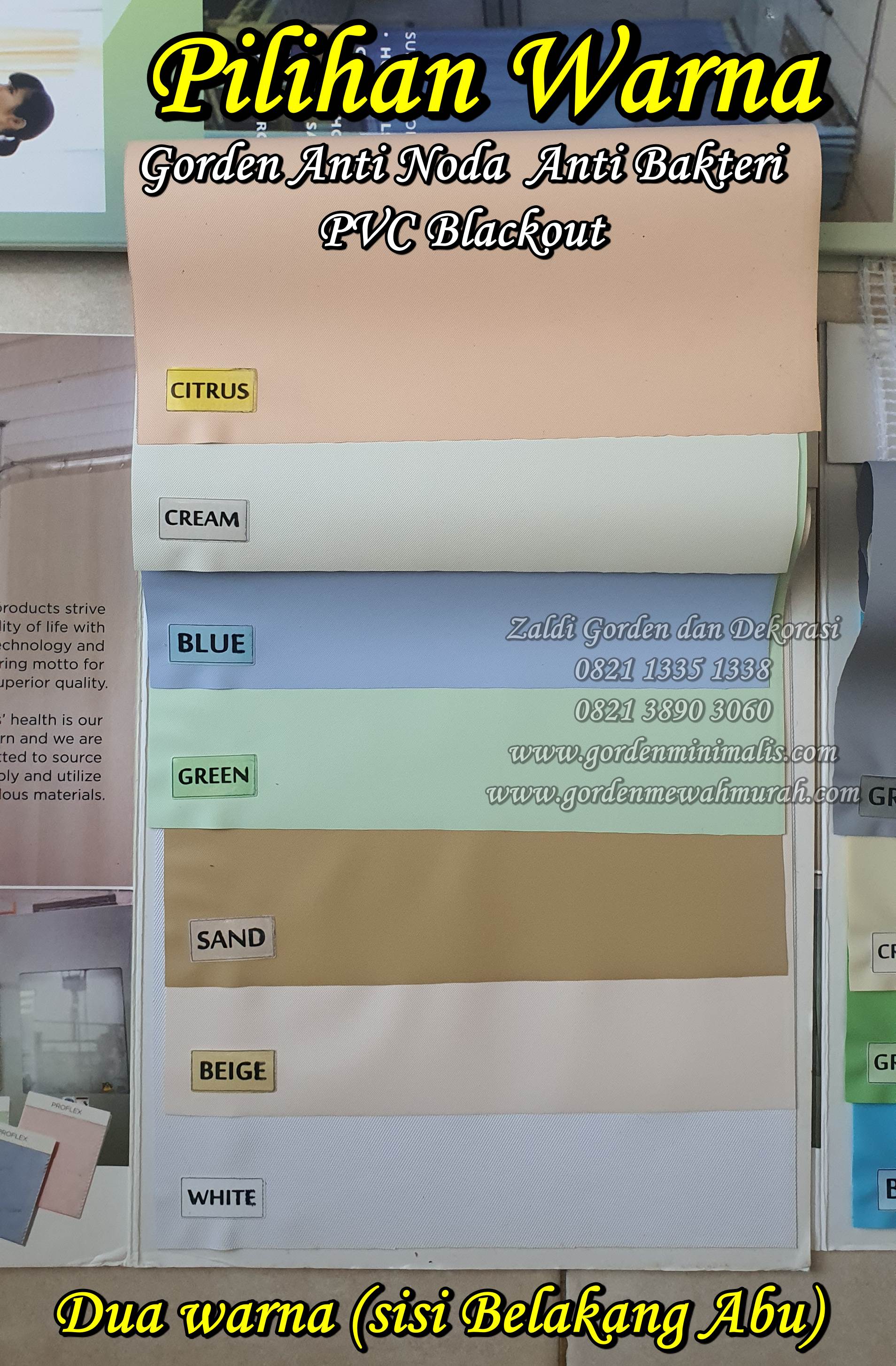 Gorden PVC Blackout ketebalan 0.3 mm