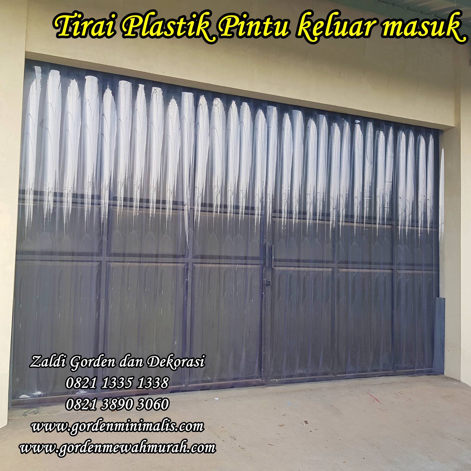 Gorden Plastik Transparan Pintu Gudang dapur restoran