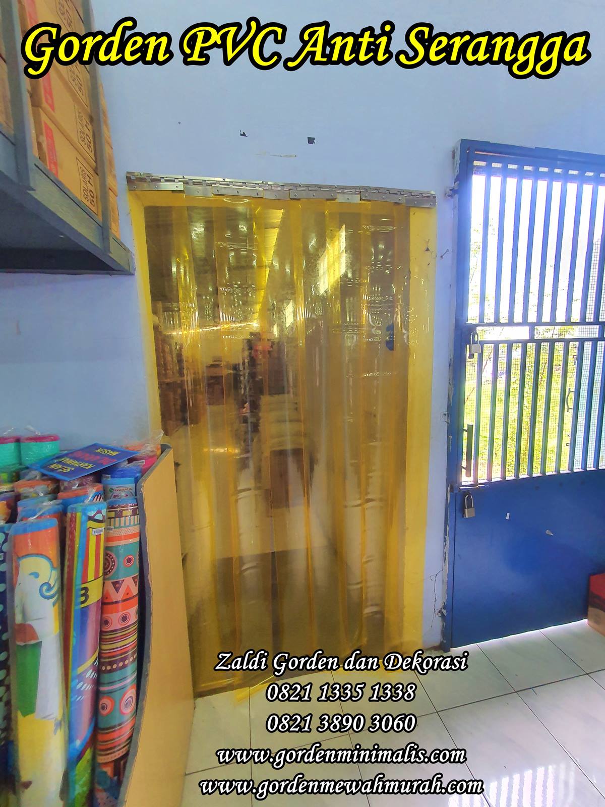 Tirai Gorden Plastik PVC Transparan Untuk penyekat ruangan anti serangga pintu gudang pabrik industri (3)