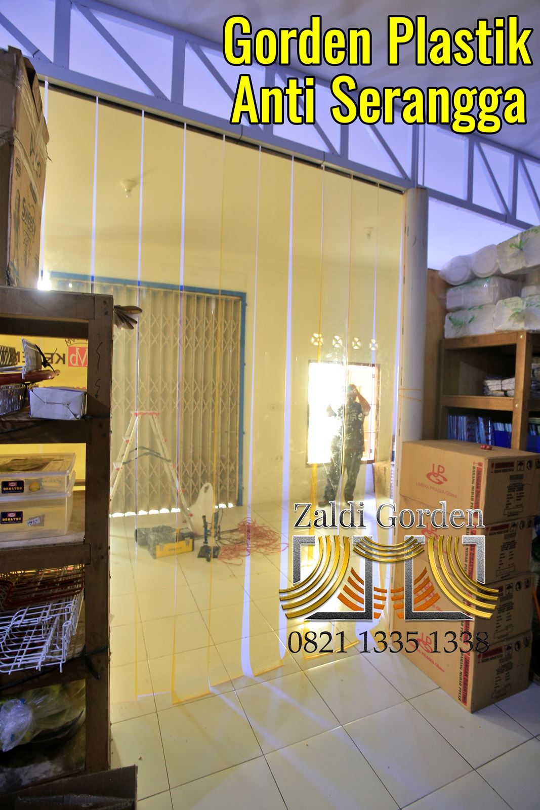 Tirai Plastik transparan untuk pintu gudang pabrik restoran dan industri (4)