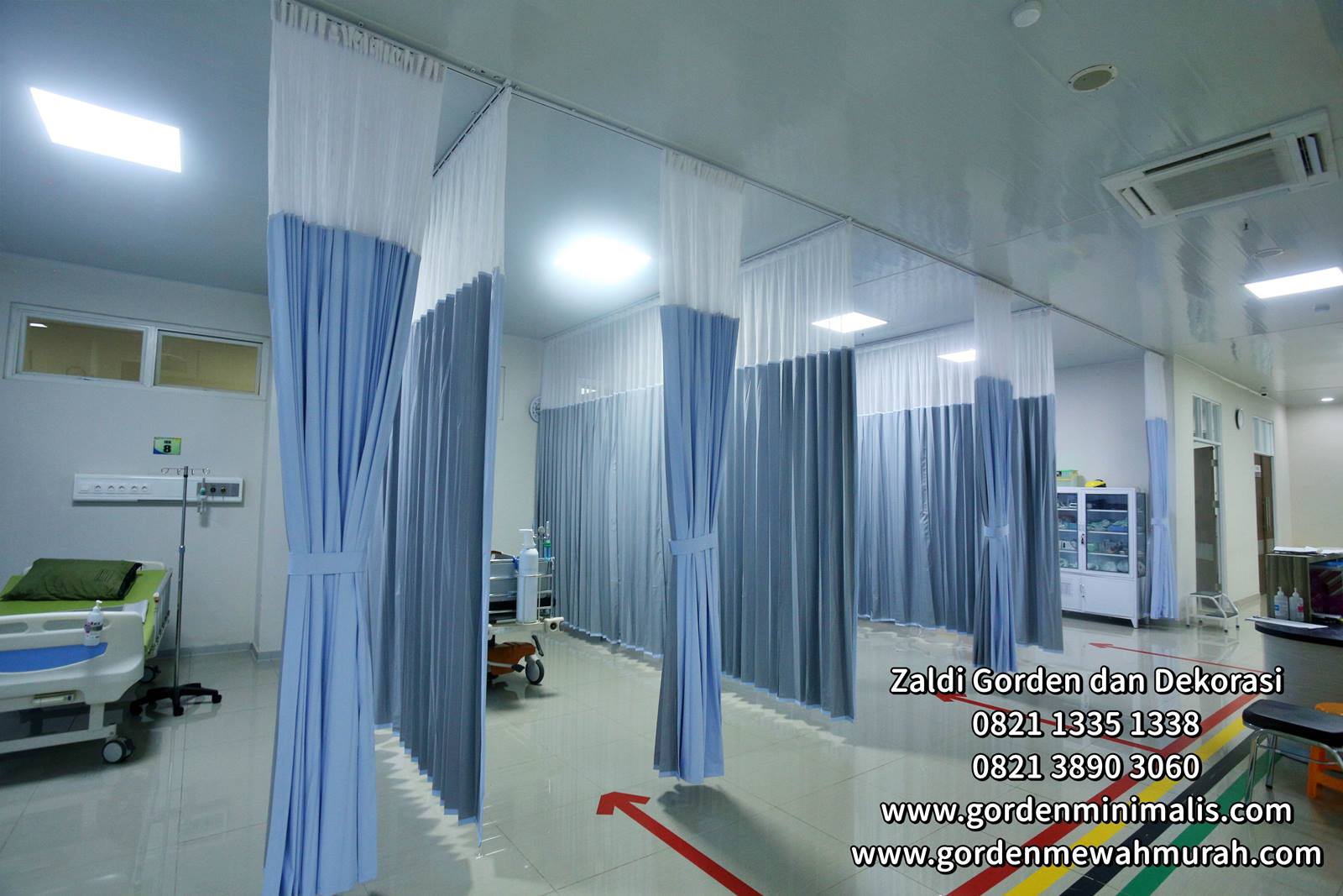 gorden rumah sakit PVC anti noda anti bakterianti