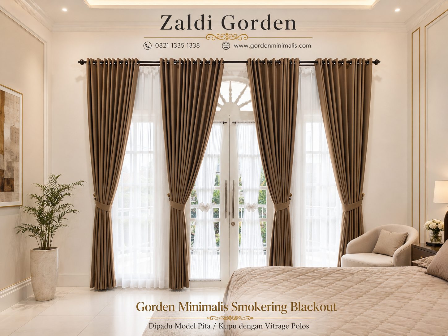 Gorden Minimalis terbaru bahan blackout model smokering 24